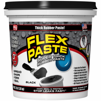 Flex Paste Tub, Black, 3 lb.