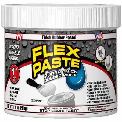 Flex Paste Tub, White, 1 lb.