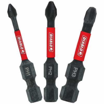 3PC 2" Phillips Bit Set