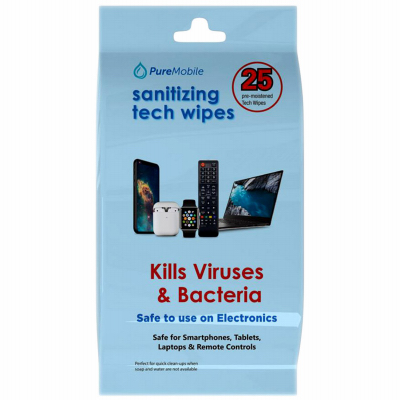 25PK AntiBac Tech Wipes