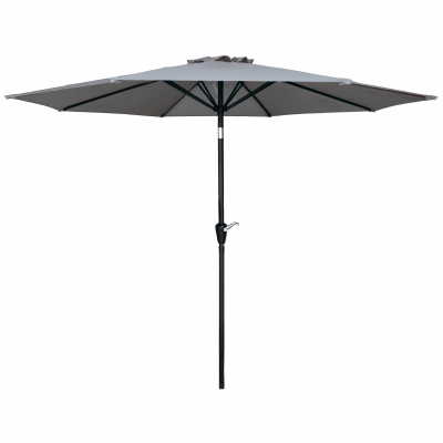 FS 9' STL GRY Umbrella