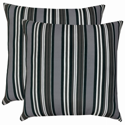 GRY Stripe Toss Pillow