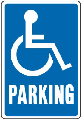12x18 Alum Handicapped Parking