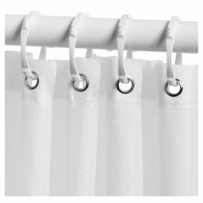 White Fabric Shower Liner