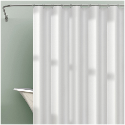 White PEVA Medium Shower Liner