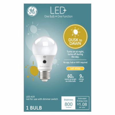 GE 9W DuskDawn SW Bulb