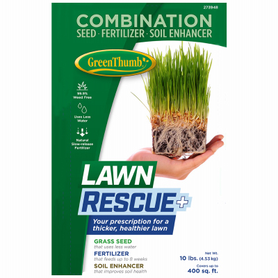 Grass Seed Green Thumb Lawnrescue Plus 10Lb