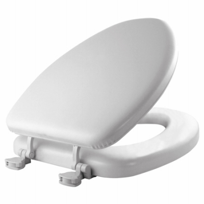 Elongated White Soft Toilet Seat