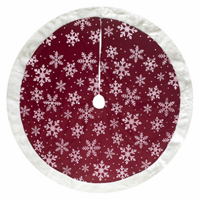 48" Red/SLV Tree Skirt