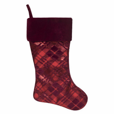 20" Red Diag Stocking