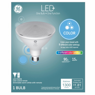 GE Par38 LED Bulb (9 Colors)