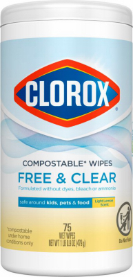 75CT Clorox LMN Compost Wipes
