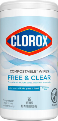 75CT  Clorox F/C Compost Wipes