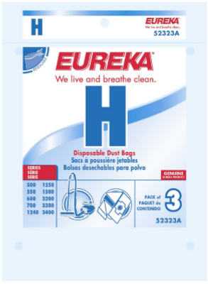 52323   Eureka H Vac Bag 3PK