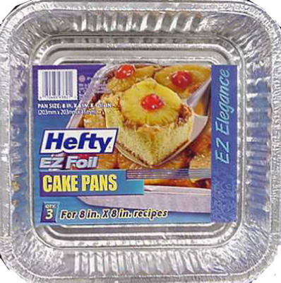 93821   Foil Cake Pan SQ 3PK