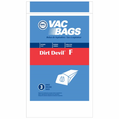 3 Pk Dirt Devil Style F Vac Bags
