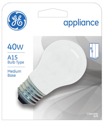 GE 40W A15 Frosted Appl Bulb