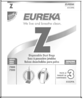 3PK Eureka Z Vac Bag