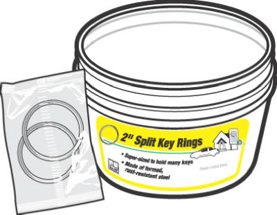 25PC 2PK 2" Split Ring