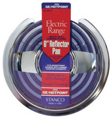 6" Chrome Reflector Pan For GE