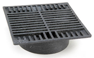 9" BLK SQ Grate