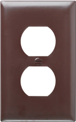 Brown 1 Gang Outlet Wallplate