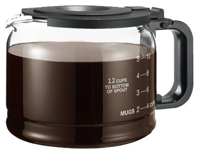 12C BLK Glass Carafe