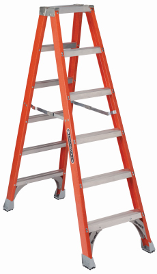 6' FBGLS 300# TWIN STEP LADDER