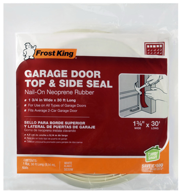 1-3/4x30' Wht Garage Door Seal