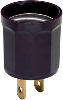Brown Outlet Lampholder Adapter