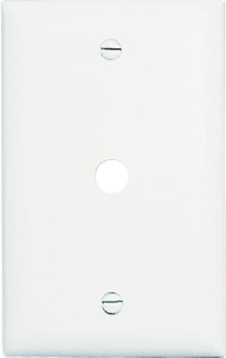 White 1G Telephone Wallplate
