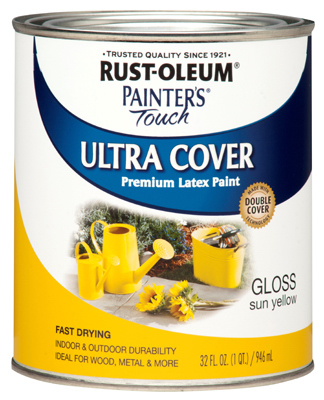 QT Yellow Gloss Latex Paint