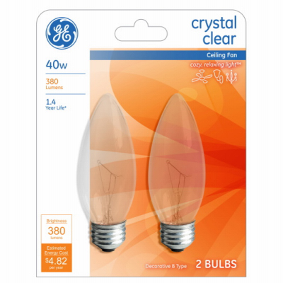 GE 2PK40W CLR Torp Bulb