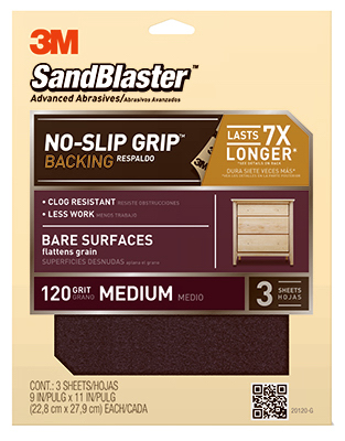 3pk 3m 9x11 120G Sandpaper