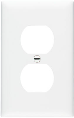 White Mid 1Gang Outlet Wallplate