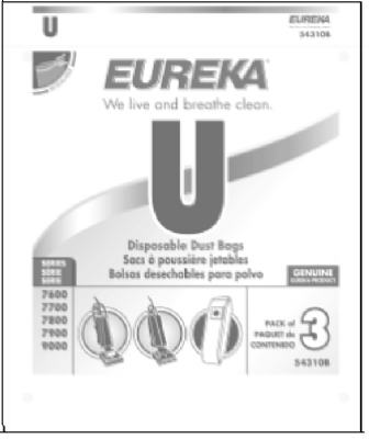 3PK Eureka U Vac Bag