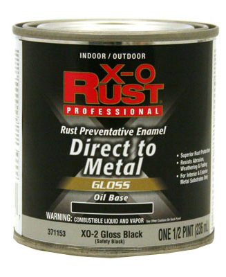X-O Rust 1/2Pt Gloss Black