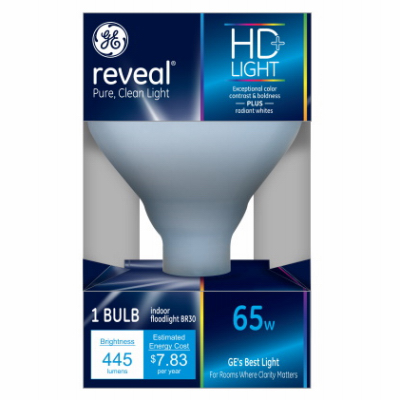 GE 65W Refl Reveal Lamp