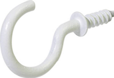 2PK 1-1/4 WHT Cup Hook