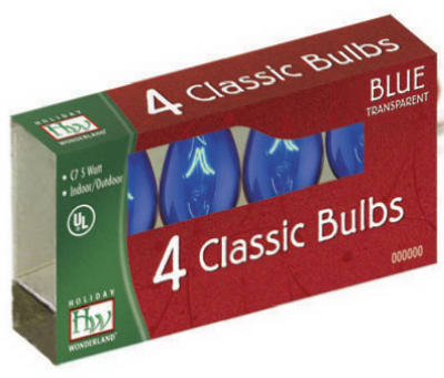 HW 4PK C7 BLU Bulb