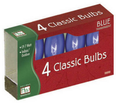 HW 4PK C9 BLU Bulb