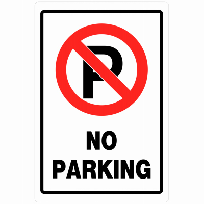 12x18ALU No Parkin Sign