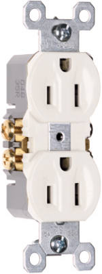 15A 3Wire White Duplex Outlet