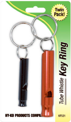 2 Pk Whistle Key Ring