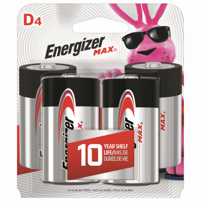 Energizer 4Pk D Alkaline Battery