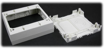 2G Ivory Plastic Switch Box
