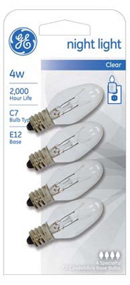 GE4PK 4W CLR Night Bulb