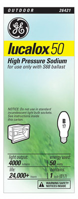 GE 50W Clear Sodium Bulb