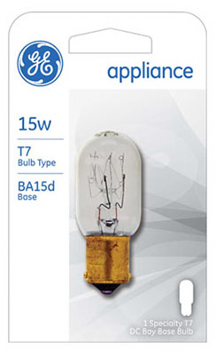 GE 15W Clear DC Appliance Bulb