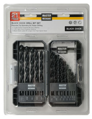 21PC BLK OX Drill Set